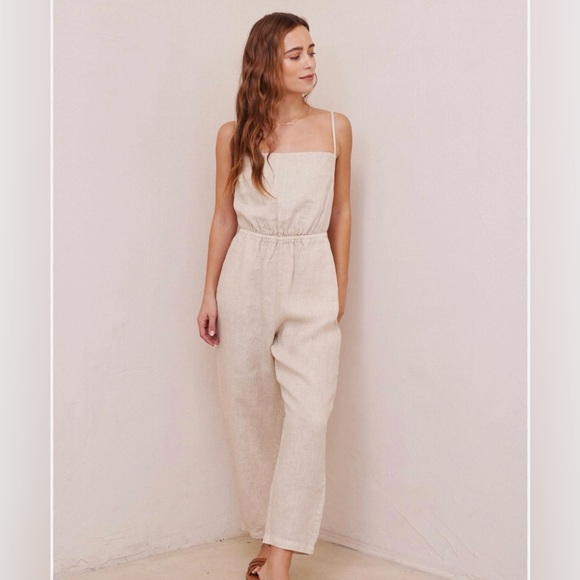 100% Linen jumpsuit-excellent condition, worn only once. - Picture 3 of 5